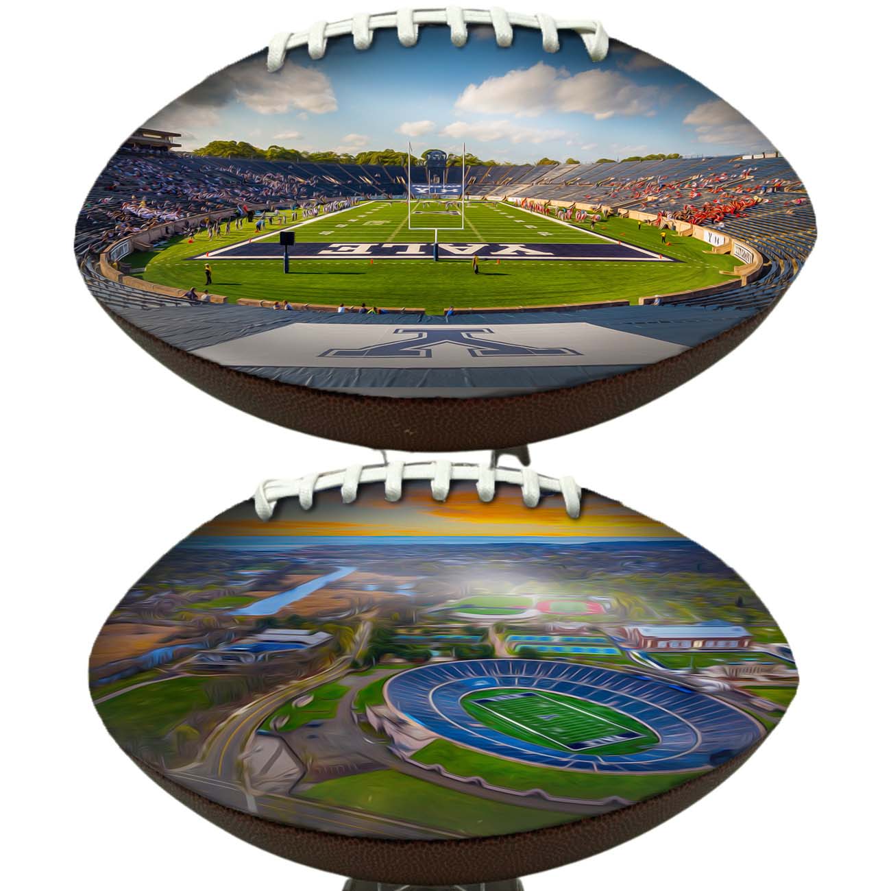 Yale Bowl Stadium Football University Series | Custom Footballs for a College Football Fan
