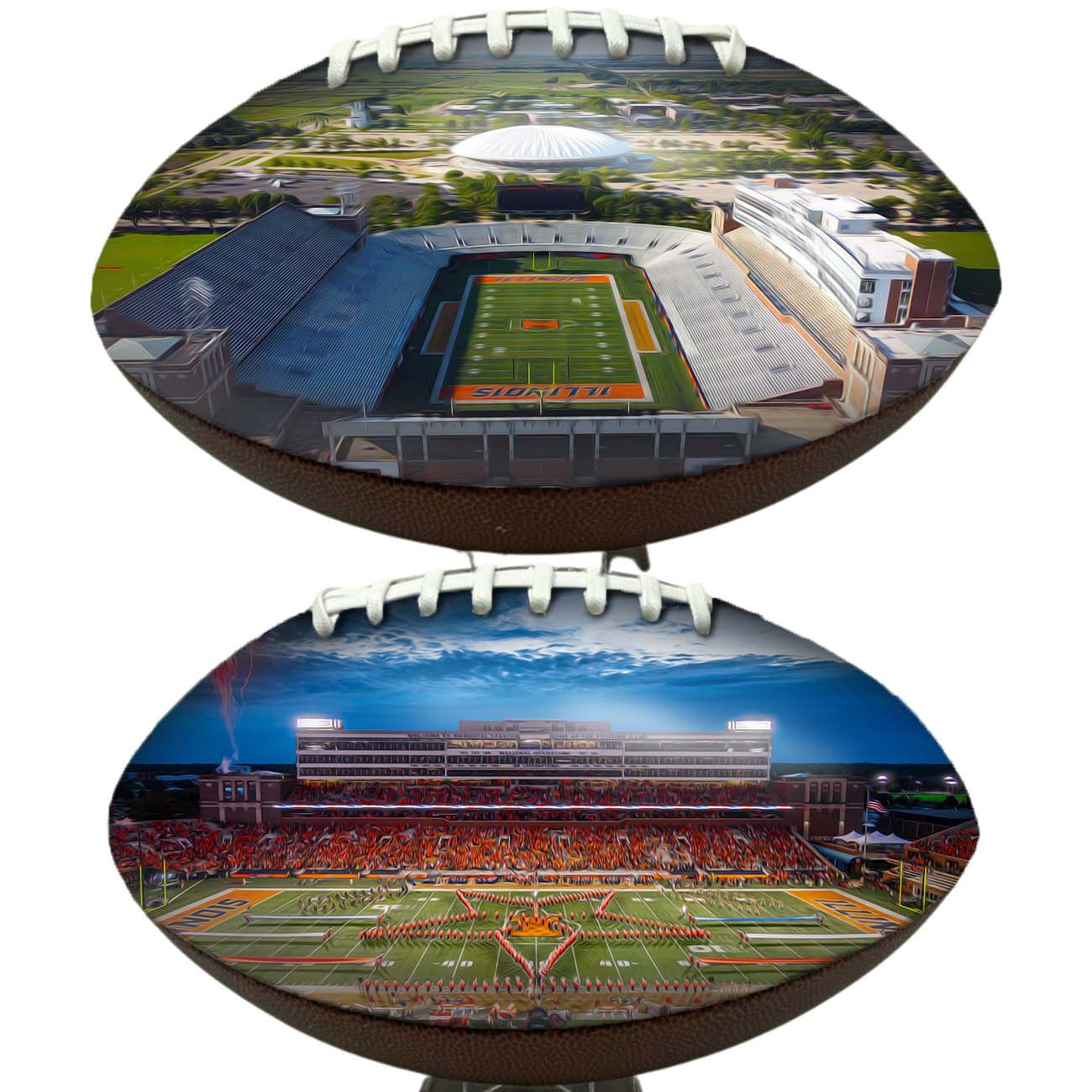 Stagg Memorial Stadium Football University Series | Custom Footballs for a College Football Fan