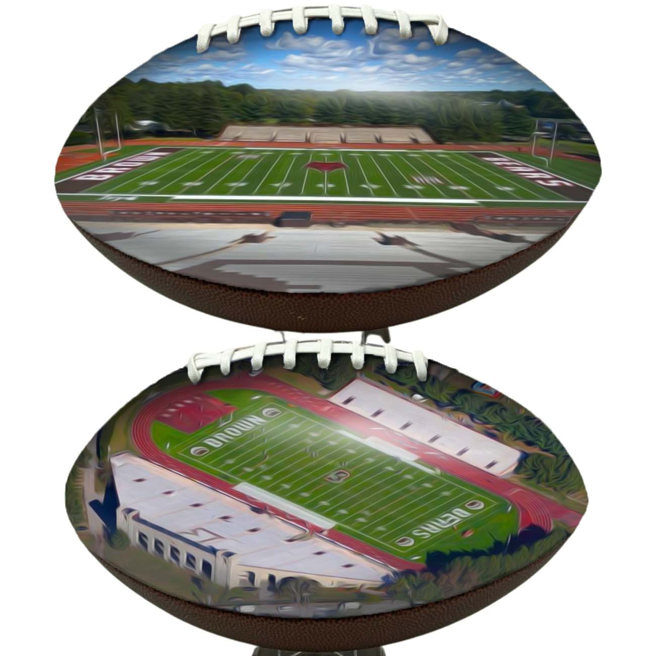Brown Stadium Football University Series | Custom Footballs for a College Football Fan