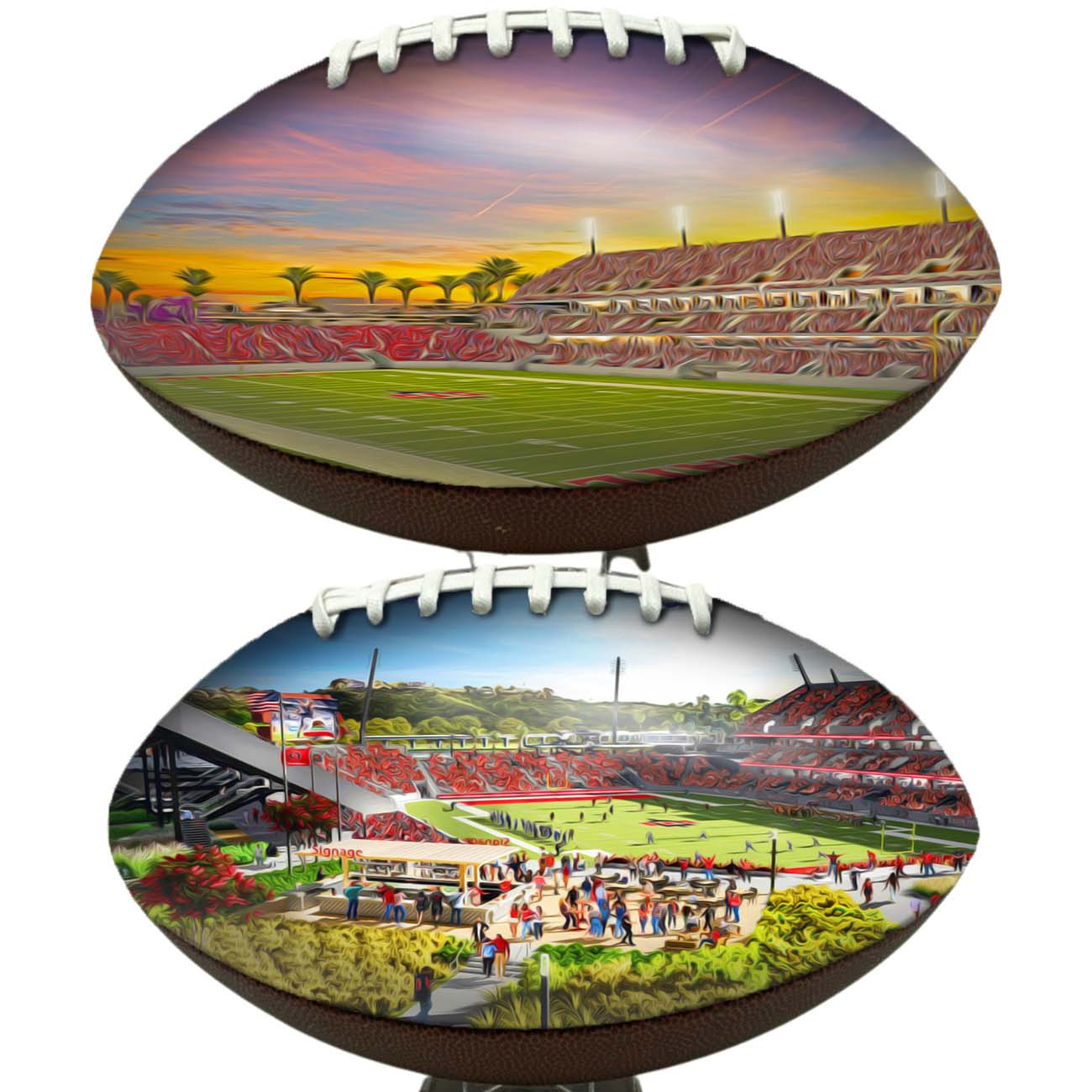 Snapdragon Stadium Football University Series | Custom Footballs for a College Football Fan