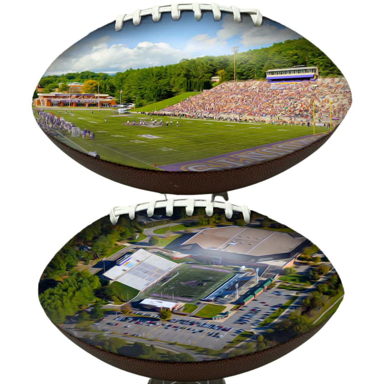 E.J. Whitmire Stadium Football University Series | Custom Footballs for a College Football Fan