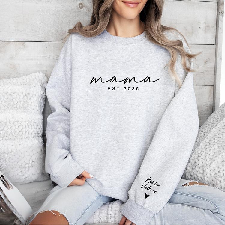Custom Mama Est Sweatshirt,Personalized Mother's Day Gift