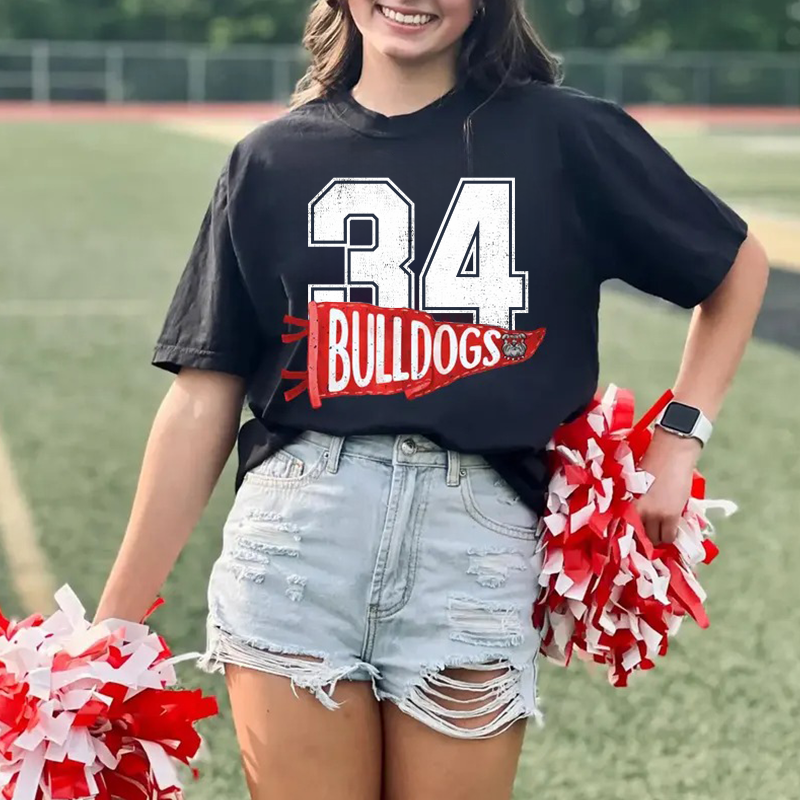 Custom Mascot School Spirit Pennant Clothes | Gifts for Sports Mom