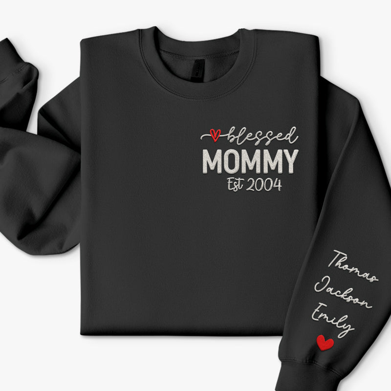 Mother’s Love Is Peace - Custom Embroidered Mommy Sweatshirt