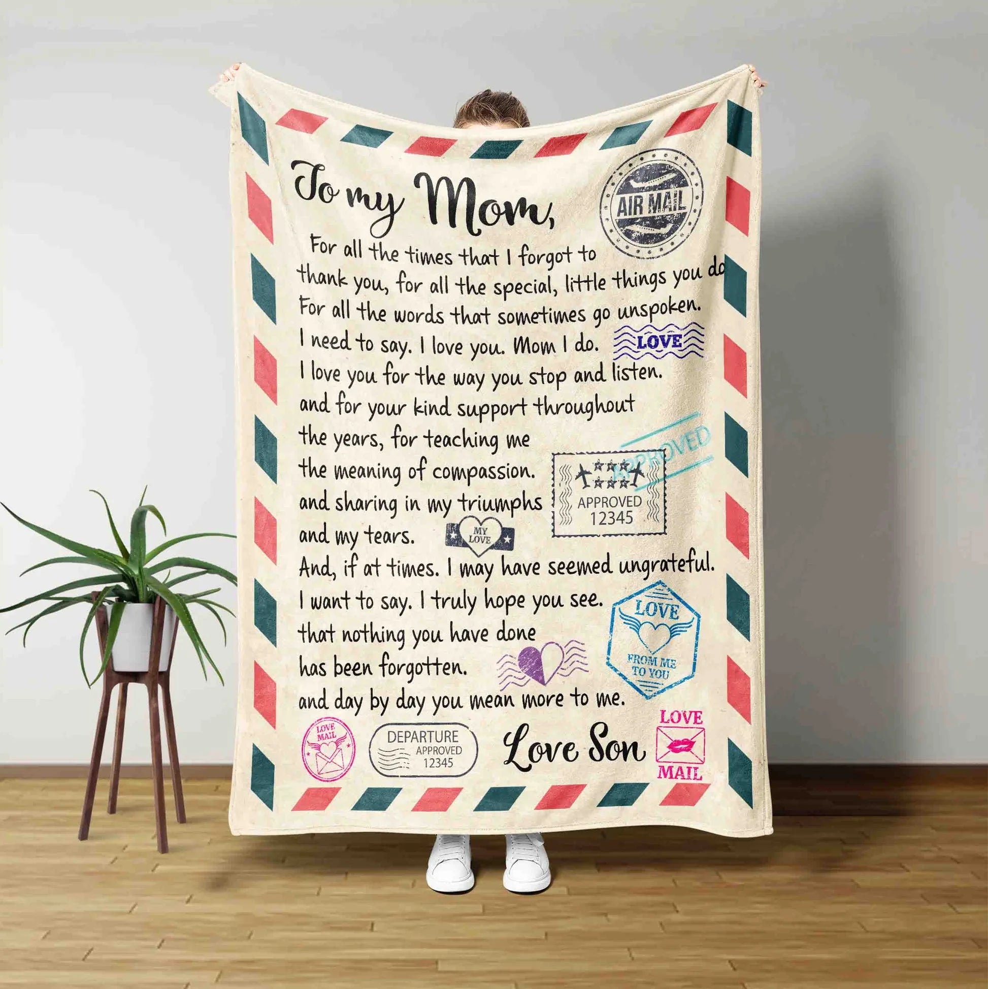 To My Mom Fleece Blankets Gift for Mom | Mother's Day Gift