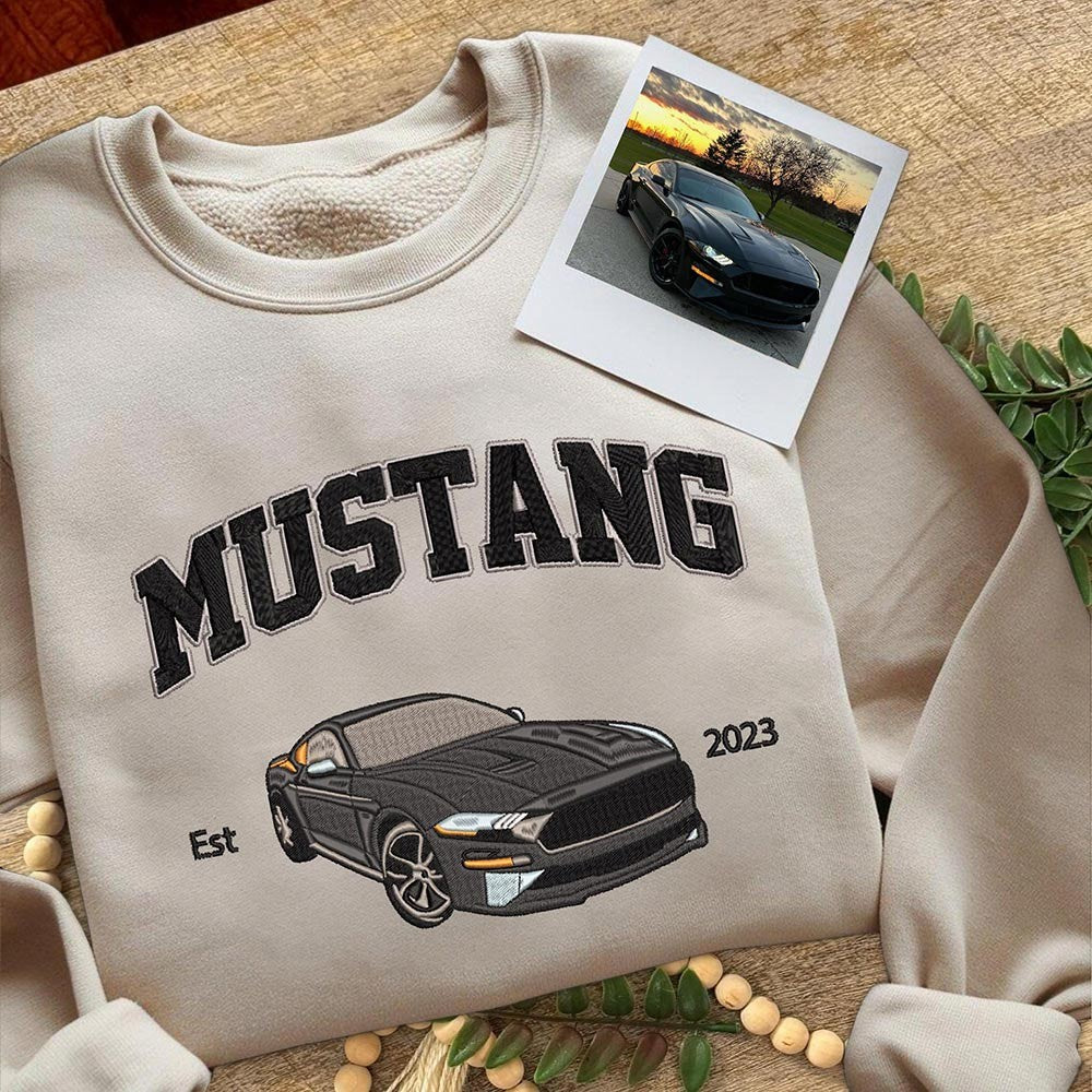 Custom Embroidered Car Sweatshirt for Men Unique Gifts for Boyfriend Husband Gift for Car Lovers