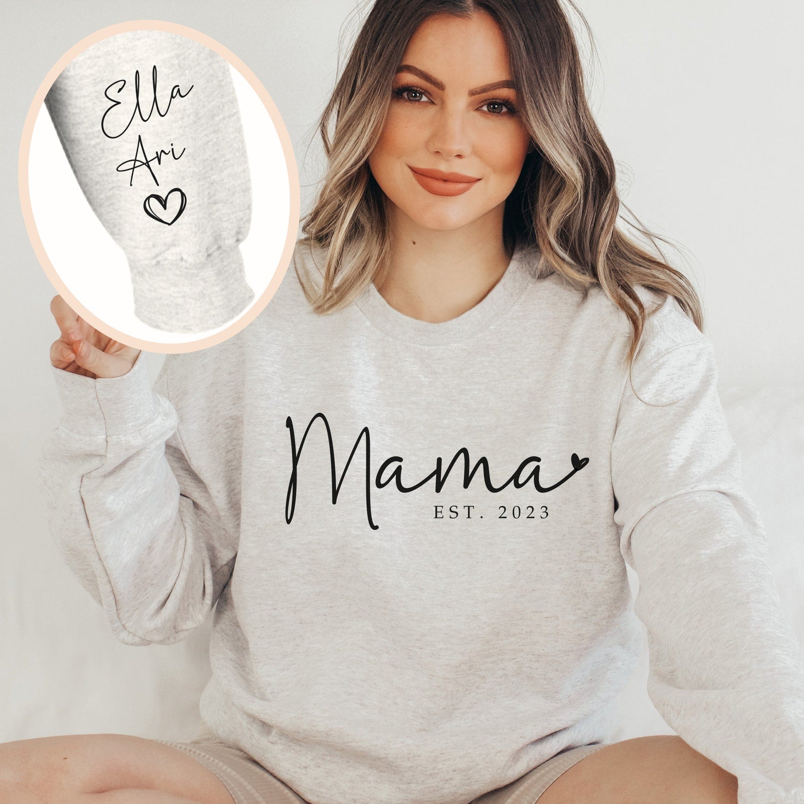 Custom Mama Sweatshirt with Kid Names | Mother’s Day gift