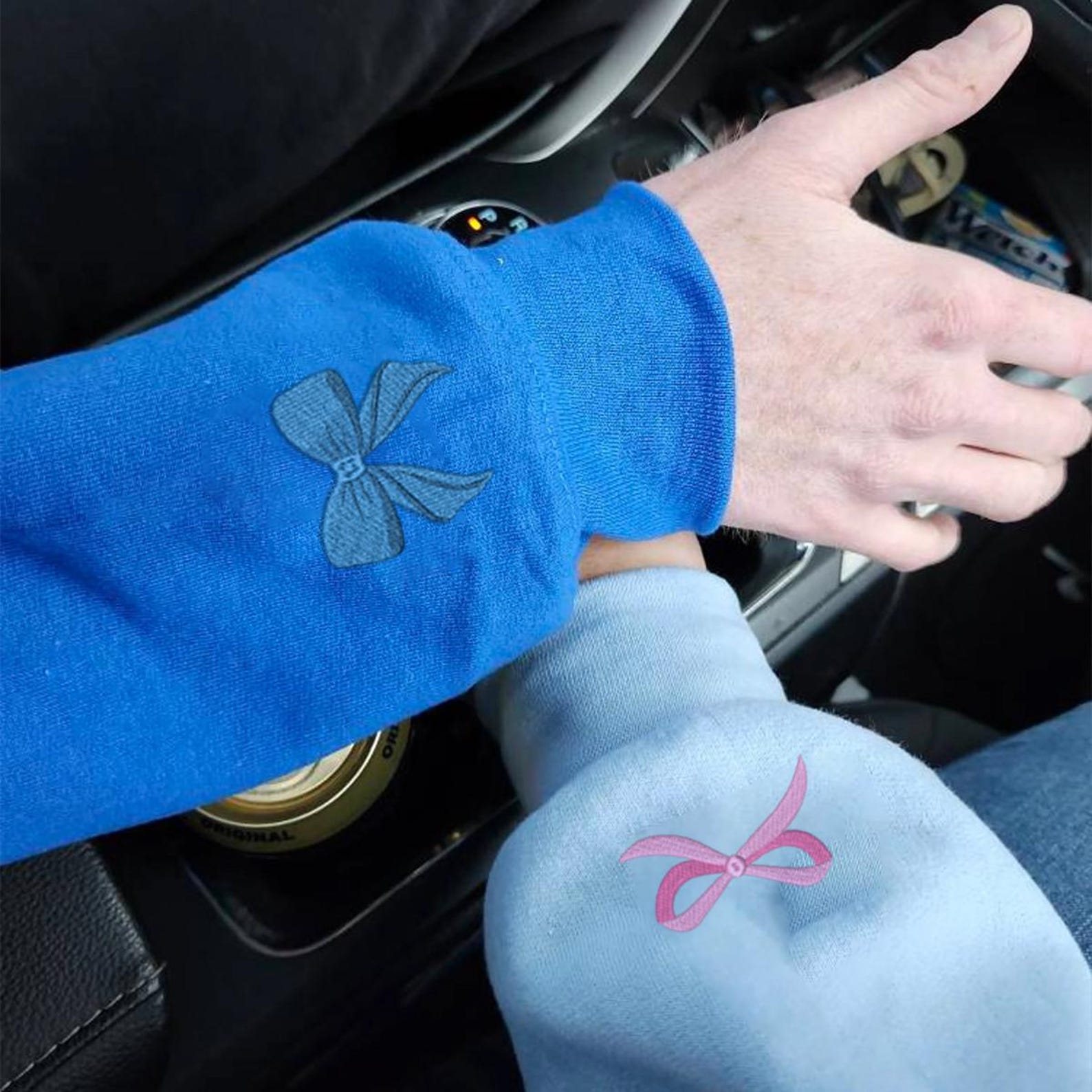Custom Embroidered Movie Character Stitch And Angel Embroidered Hoodie
