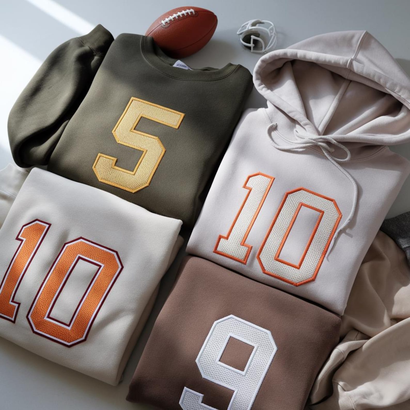 Custom Team Number Embroidered Sweatshirt, Personalized Sports Number Shirt, Football Number Shirt, Custom Number Shirt, College Football Shirt | Gifts for Sports Mom