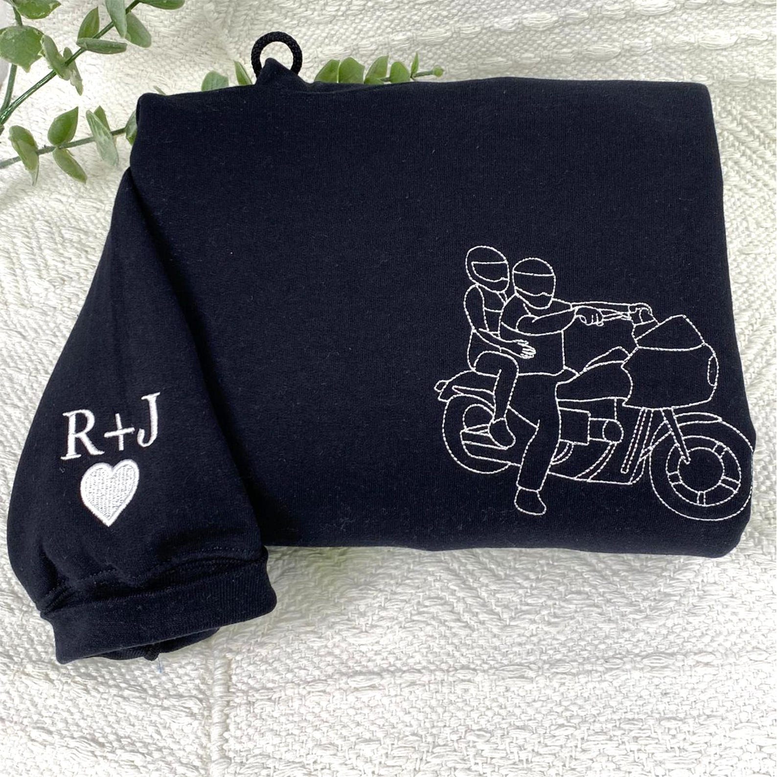 Custom Embroidered Car Outline Sweatshirt From Your Photo Car Lover Hoodie | Gift For Him