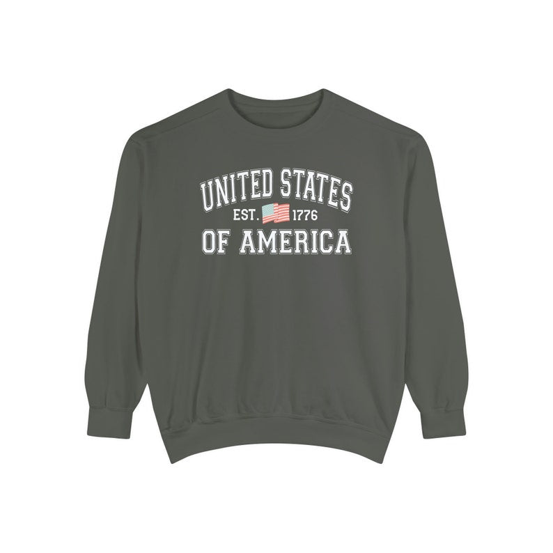 Independence Day Comfort United States of America Flag 1776 Sweatshirt