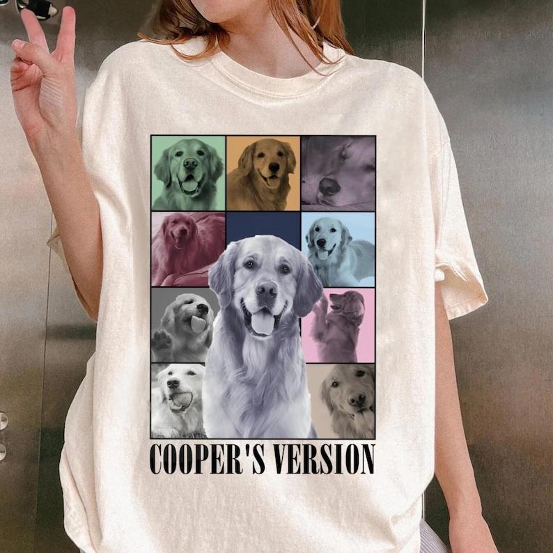 Custom Dog Tour Vintage T-shirt – Personalized Stylish Pet T-Shirt with Your Dog’s Photo