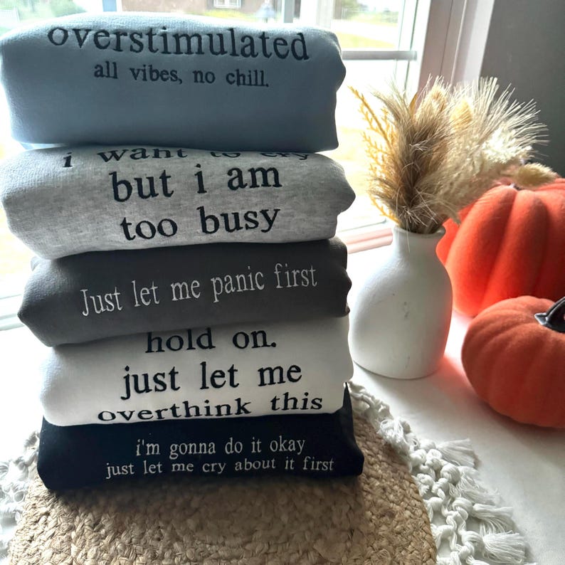 Custom Personalized Embroidered Text Sweatshirt