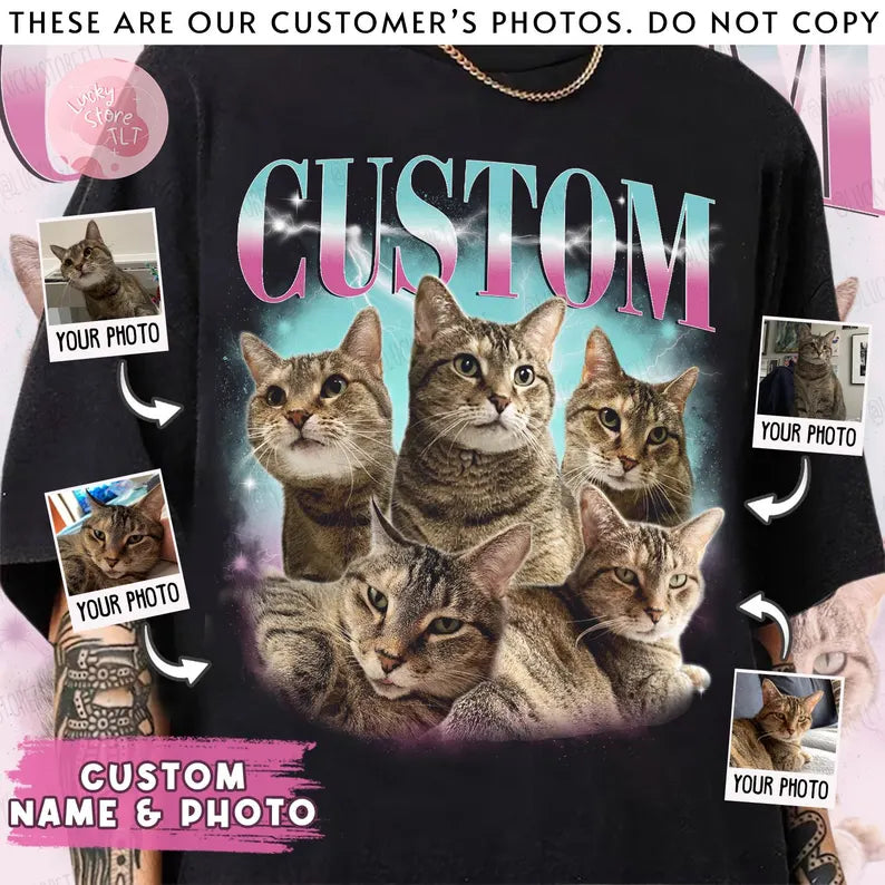 Custom Bootleg Dog Vintage T-shirt – Personalized Pet Tee with Retro Street Art Design