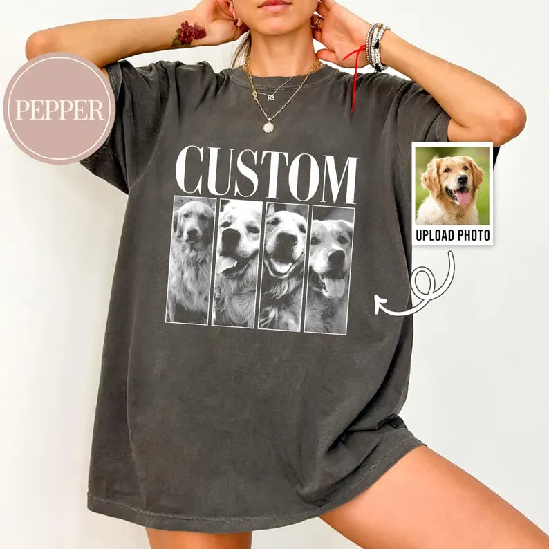 Personalized Bootleg Dog Vintage T-shirt – Custom Pet Tee with Graphic Design