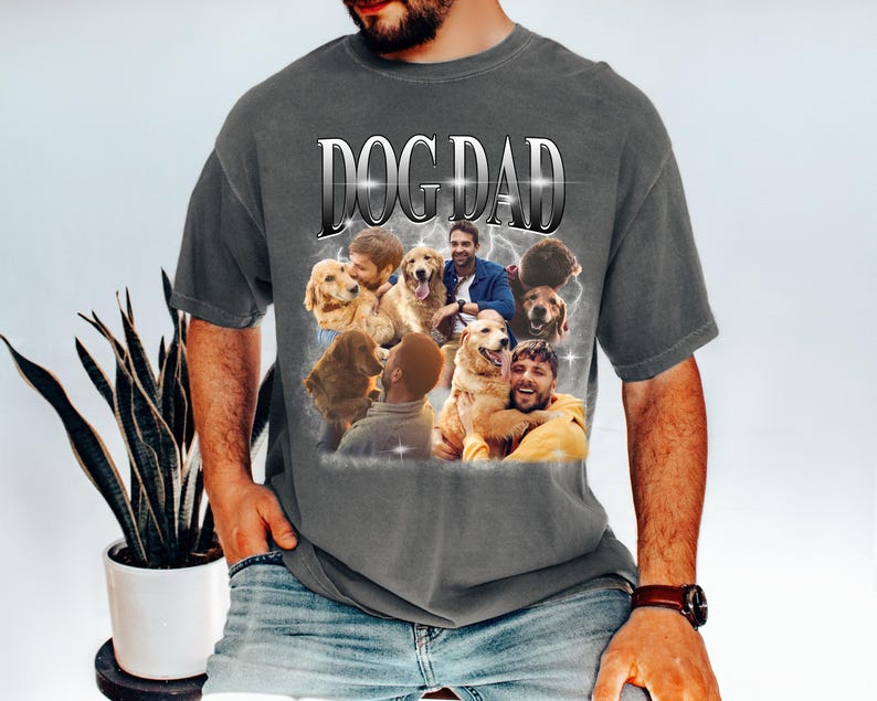 Custom Dog Dad Vintage T-shirt – Personalized Tee for Pet Lovers