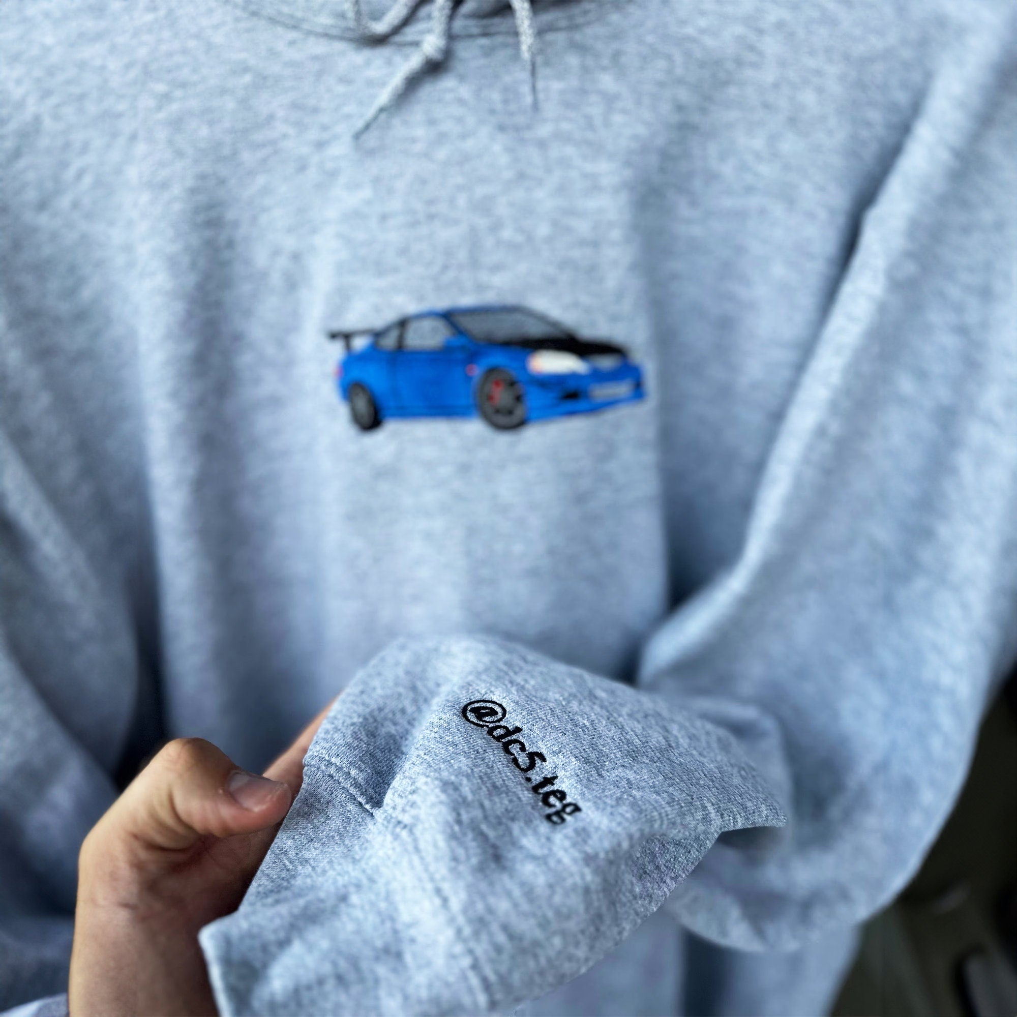 Custom Embroidered Car Outline Sweatshirt For Car Lover