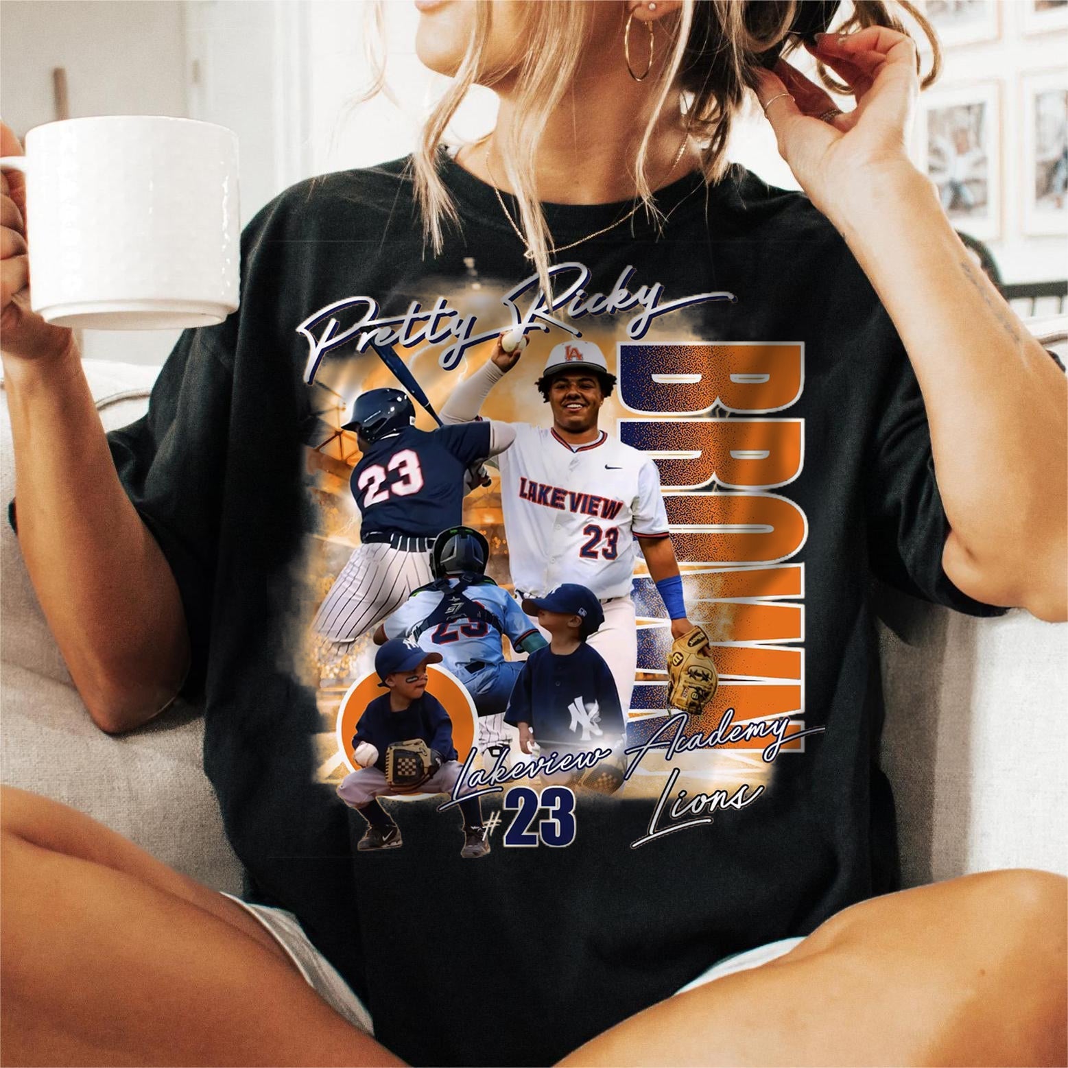 Custom Baseball/Sport Player Photo T-shirt - Baseball Mom Custom Shirt