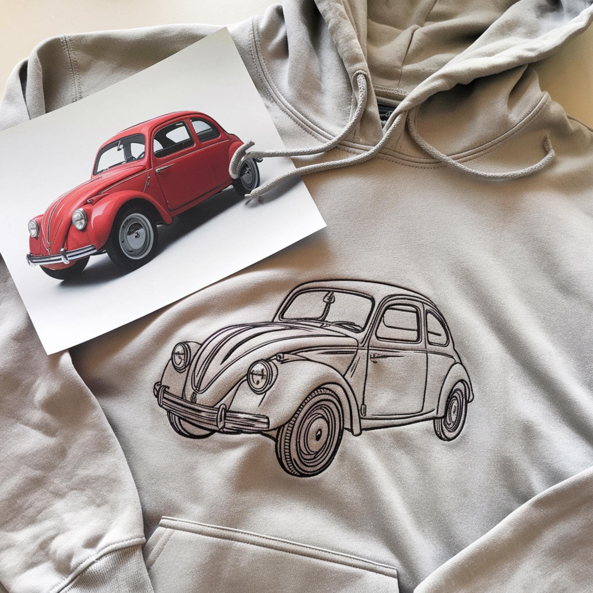 Custom Outline Embroidered Car Hoodie,Sweatshirt,Personalized Car,Dad Gift,Custom Sweatshirt,Gift For Him,Father's Day Gift Hoodie