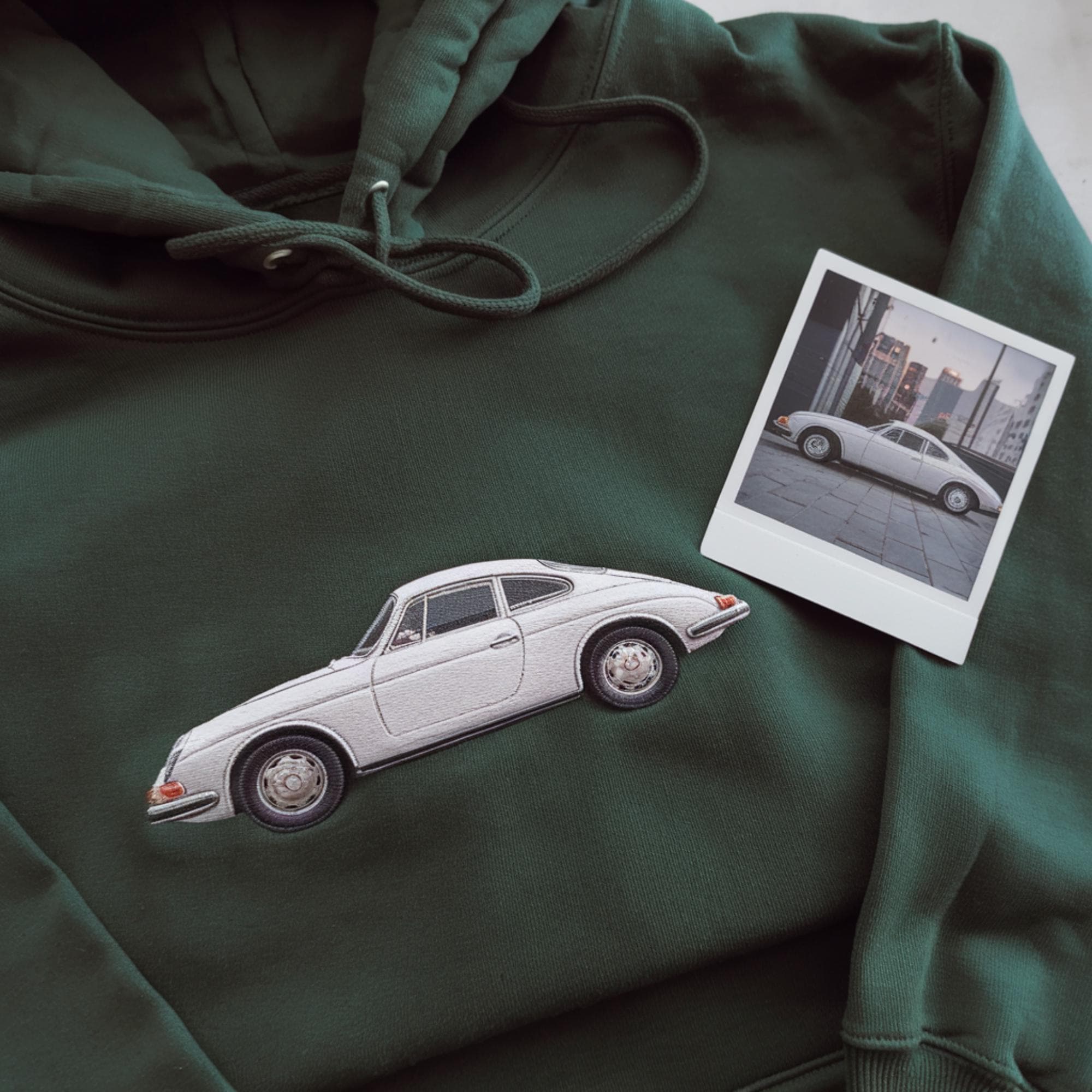 Custom Valentine Gifts for Boyfriend, Personalized Embroidered Car Portrait Hoodie, gift for him