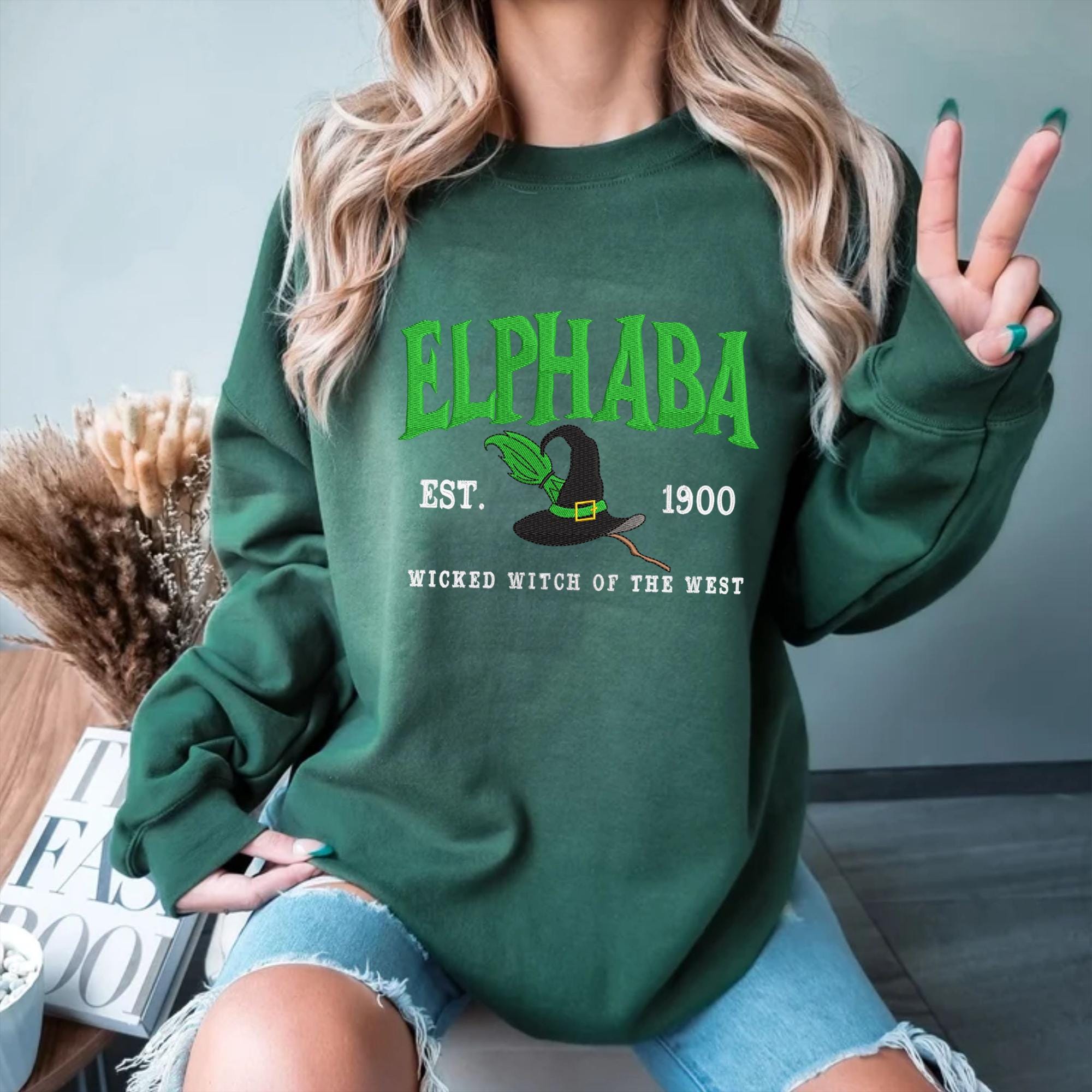 Custom Wickeds Embroidered Broadway Musical Movie Sweatshirt