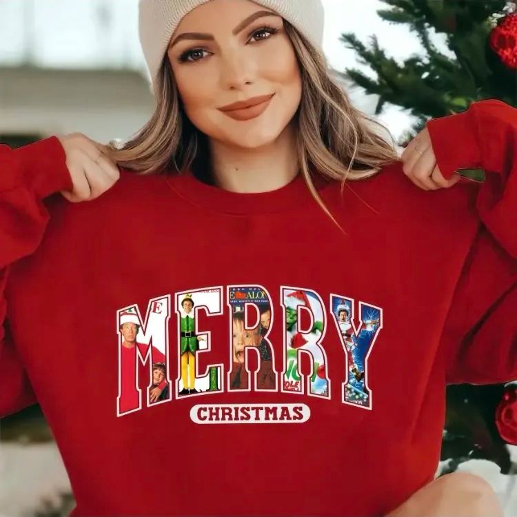 Custom Merry Christmas Christmas Movie Character Sweatshirt