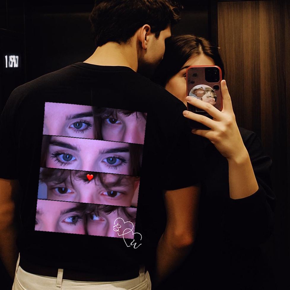 Personalized Eyes Shirt for Couple | Couple Anniversary Gift | Valentine's Day gift