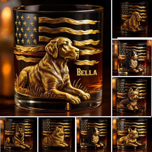 Any Dog Breeds, Gift For Dog Lovers - Personalized Dog Whiskey Glass