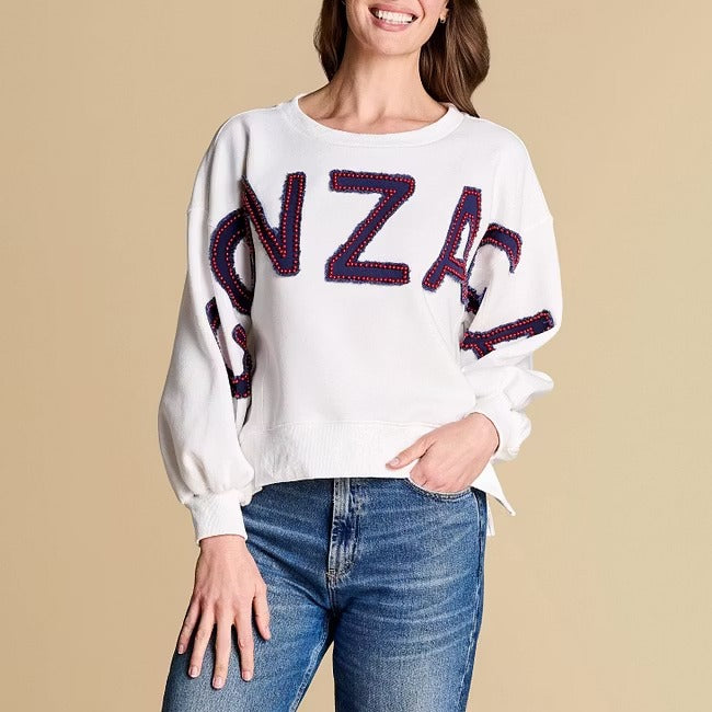 Custom All-Star Distressed Pullover | Gonzaga Bulldogs Game Day Sweatshirt