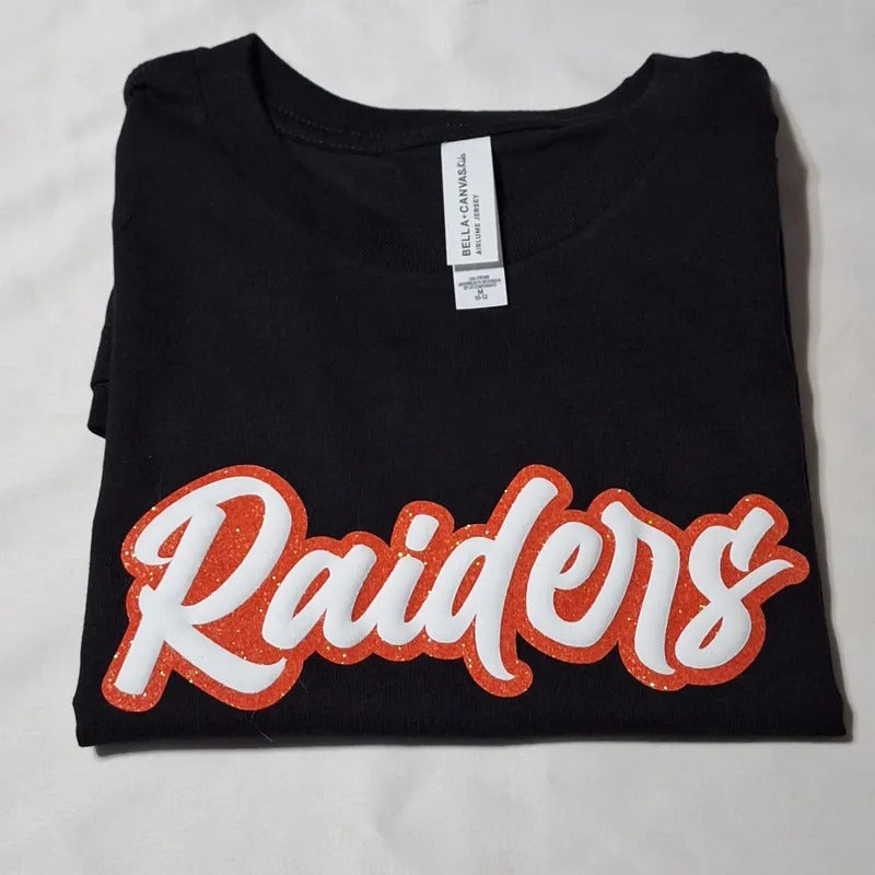 Custom Puff Glitter Team Name Sweatshirt School Spirit Shirt | Gifts for Sports Mom | Game Day Wear