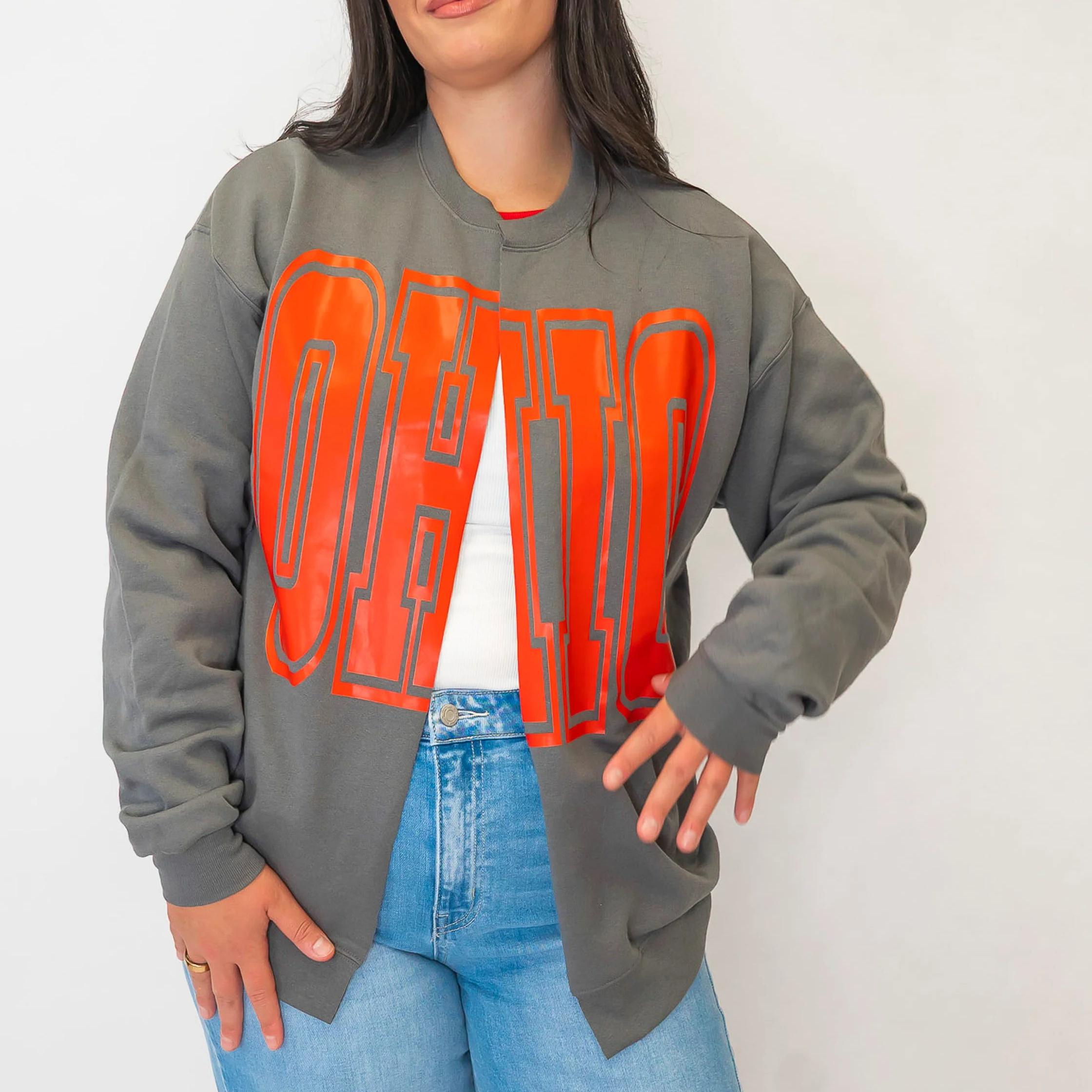 Custom #1 Fan Mascot Sweatshirt Cardigan With State/School Name/Team Name Game Day Sweatshirt