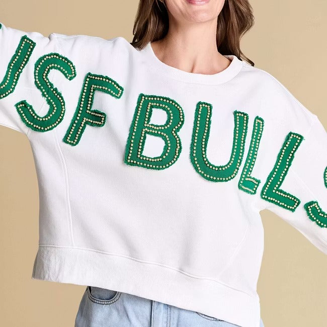 Custom All-Star Distressed Pullover | USF Bulls Game Day Sweatshirt