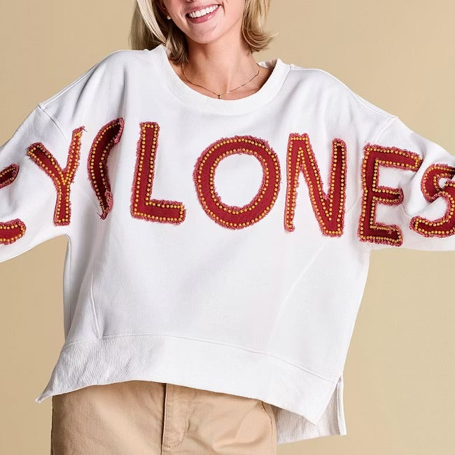 Custom All-Star Distressed Pullover | Iowa State Cyclone Game Day Sweatshirt