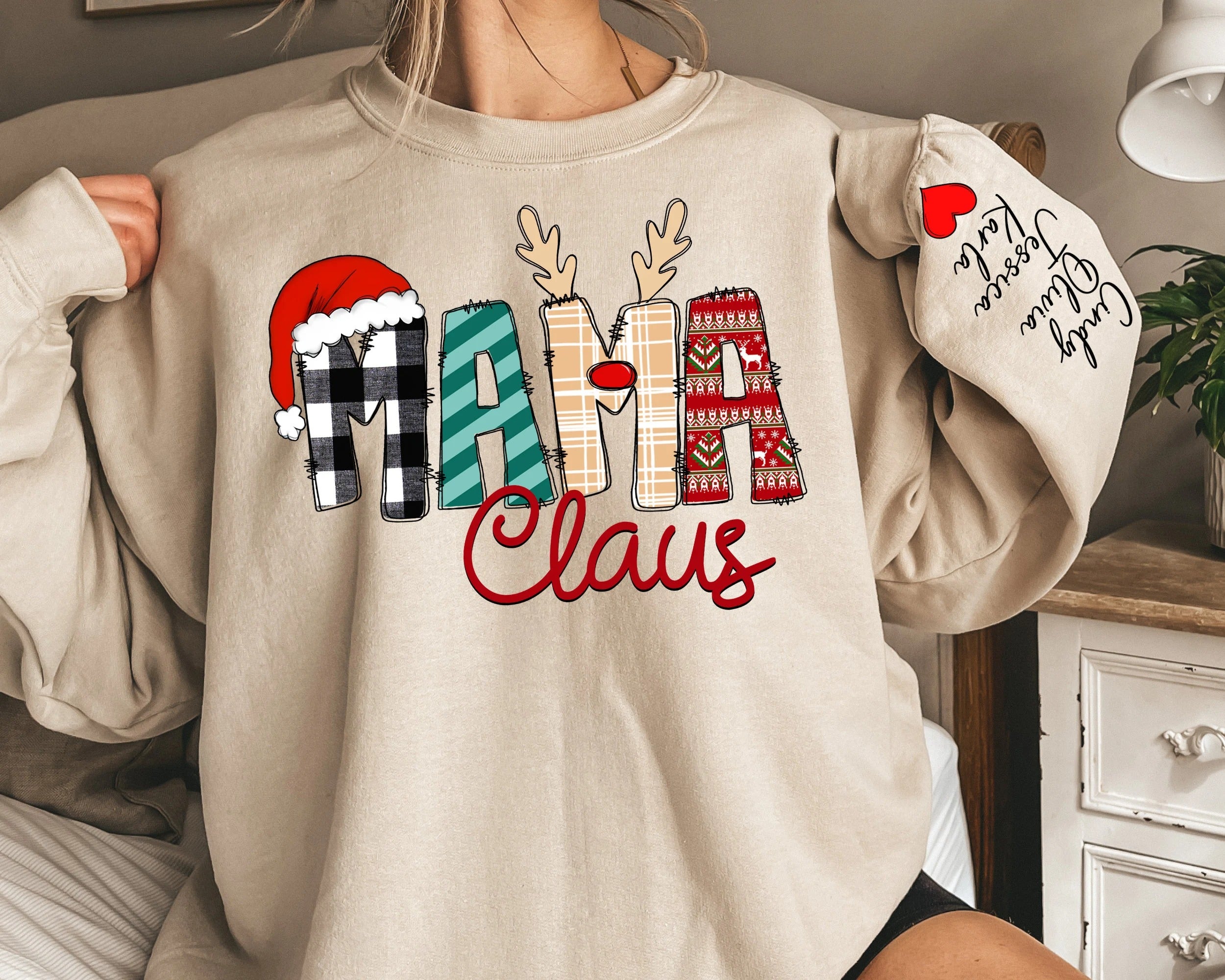 Custom Merry Christmas Gigi Claus Sweatshirt | Christmas Gift for Mom