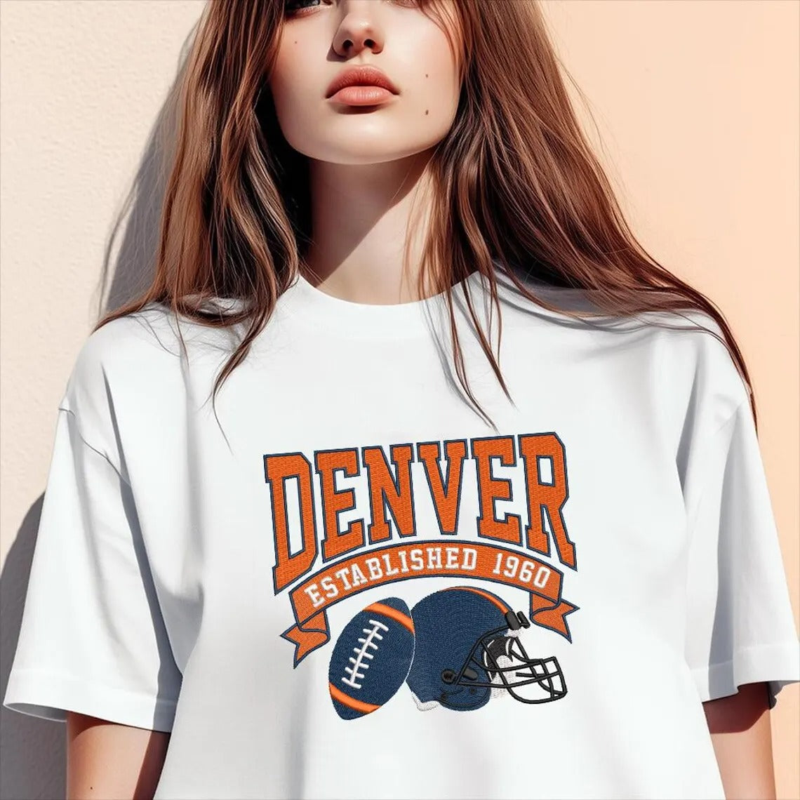 Custom Football 32 Teams Embroidered Vintage Football Team Bow Sweatshirt