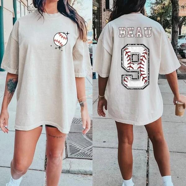 Custom Baseball/Softball/Football T-shirt Sports T-shirt | Gifts for Sports Mom