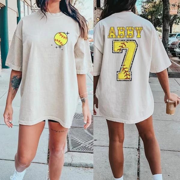 Custom Baseball/Softball/Football T-shirt Sports T-shirt | Gifts for Sports Mom