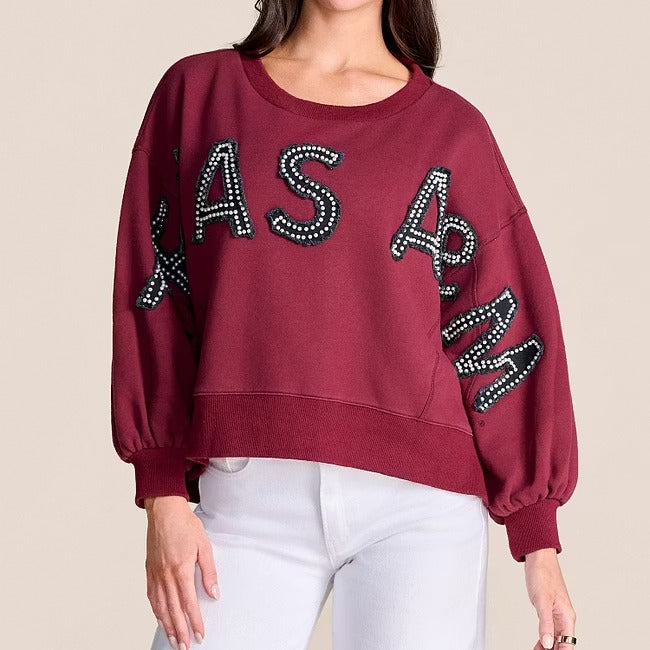 Custom All-Star Distressed Pullover | Texas A&M Aggies Game Day Sweatshirt