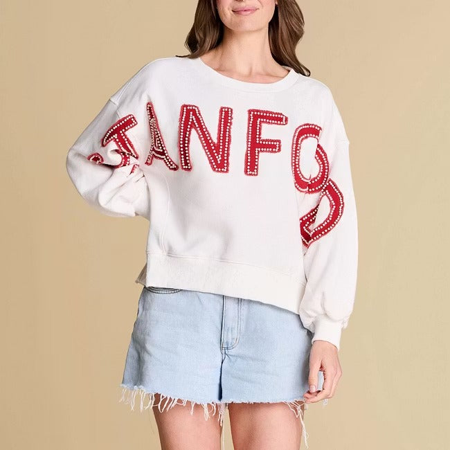 Custom All-Star Distressed Pullover | Stanford Cardinal Game Day Sweatshirt