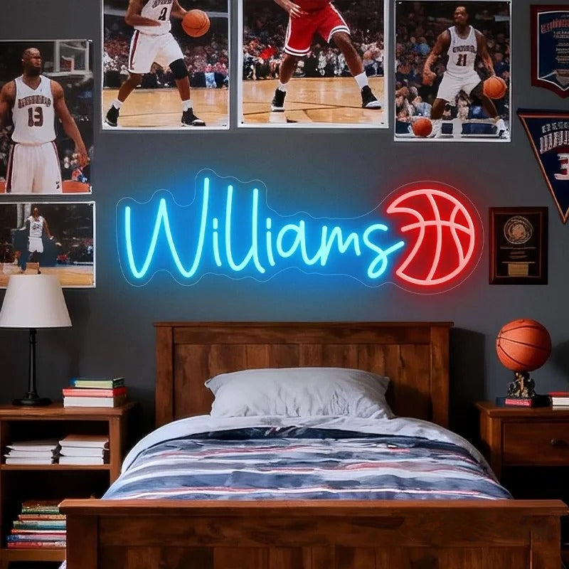 Custom Sport Name Neon Sign Bedroom Wall Decor Sport Party Decor