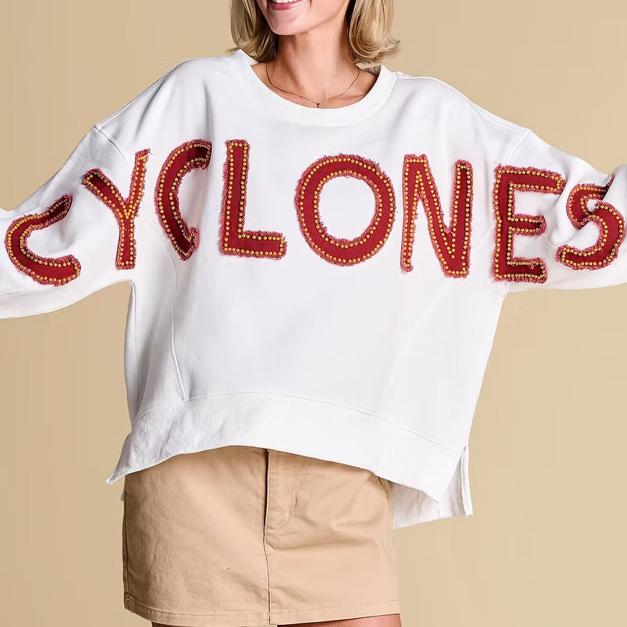 Custom All-Star Distressed Pullover | Iowa State Cyclone Game Day Sweatshirt