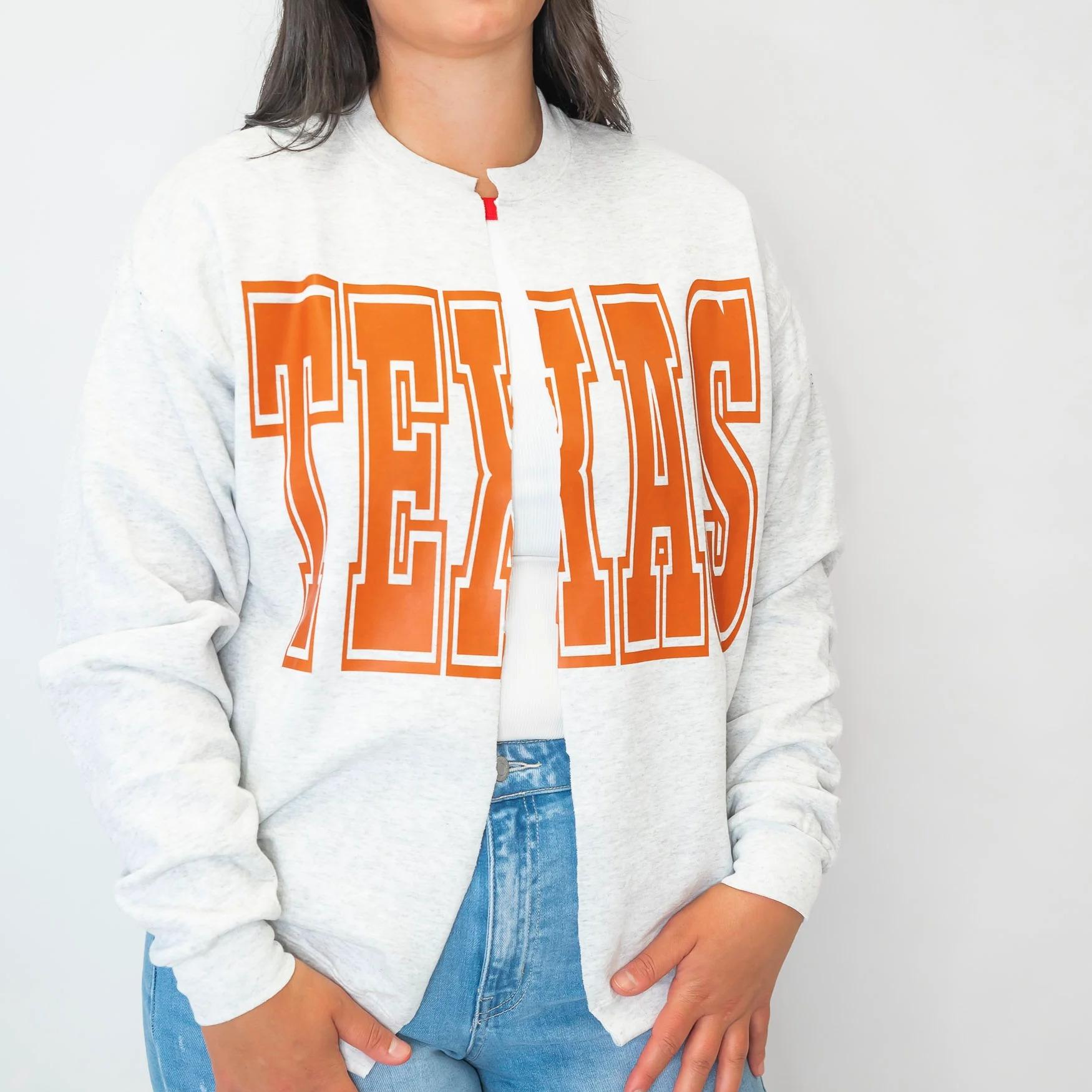 Custom #1 Fan Mascot Sweatshirt Cardigan With State/School Name/Team Name Game Day Sweatshirt