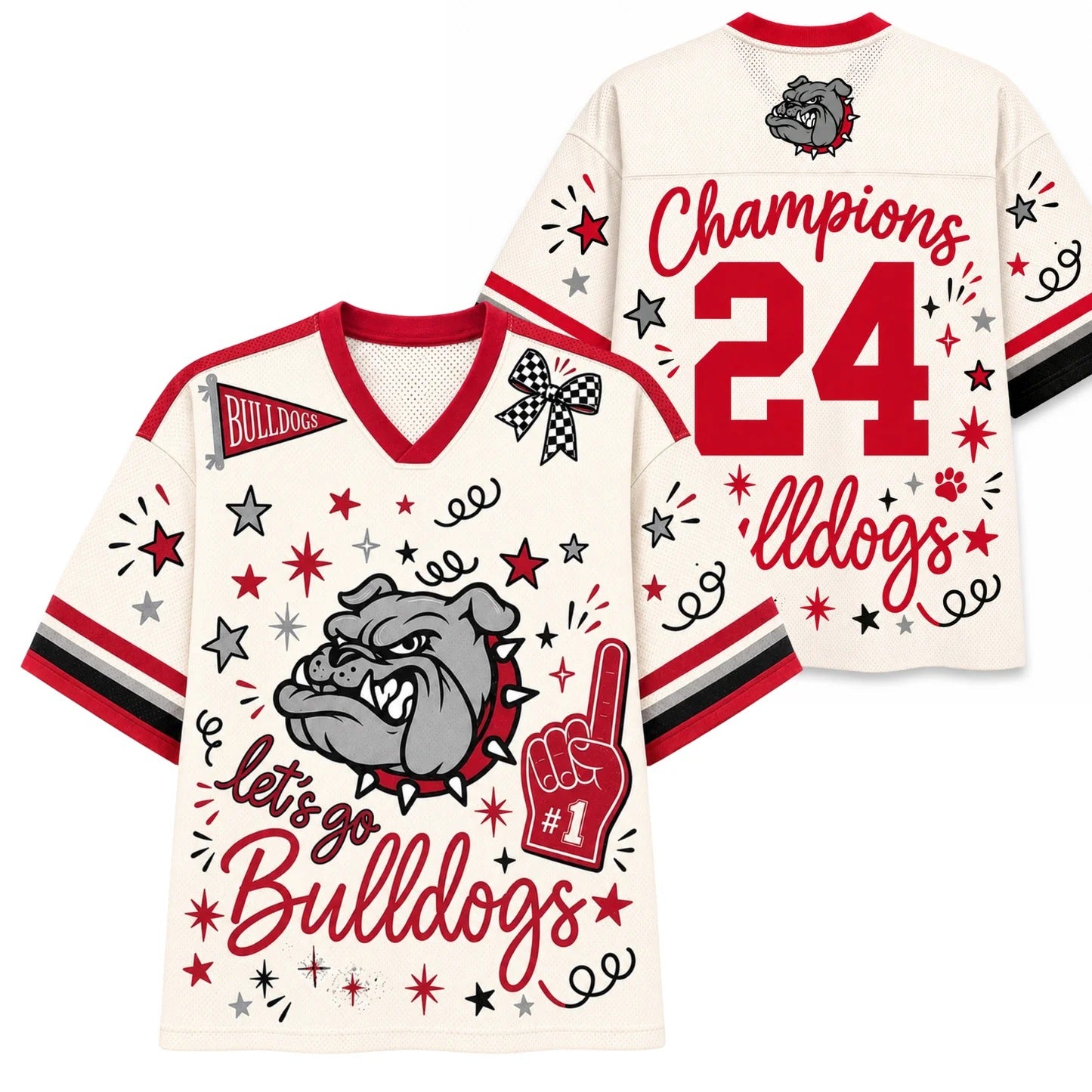 Custom College Mascot Preppy Team Game Day Mesh Jersey | Game Day Wear