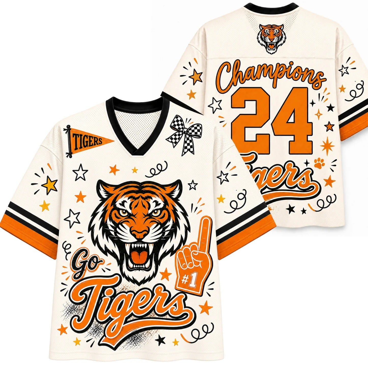 Custom College Mascot Preppy Team Game Day Mesh Jersey | Game Day Wear