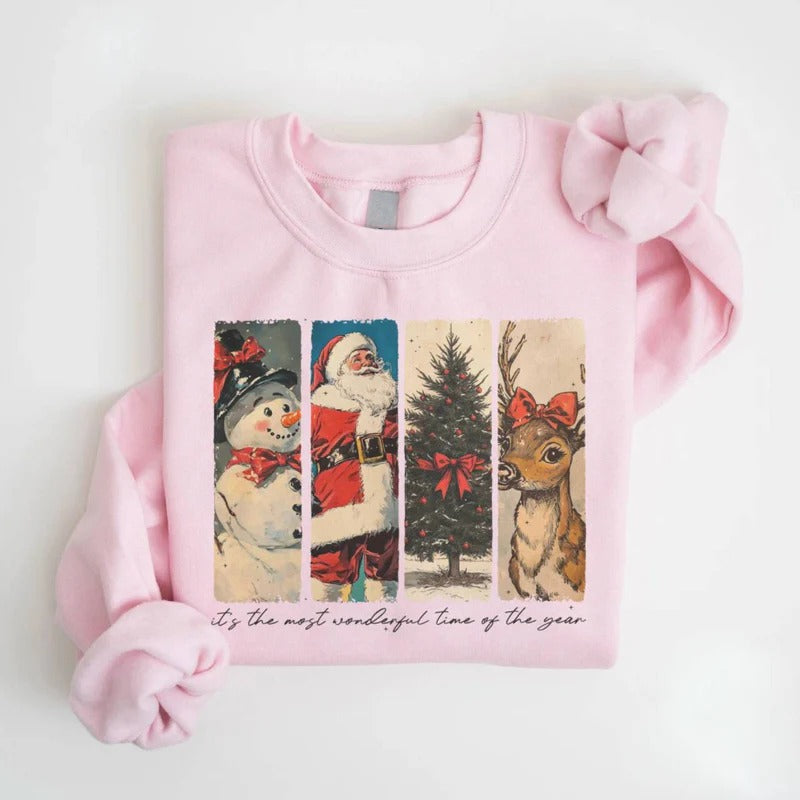 It's The Most Wonderful Time of The Year Sweatshirt, Custom Santa Claus Sweatshirt, Christmas Gift
