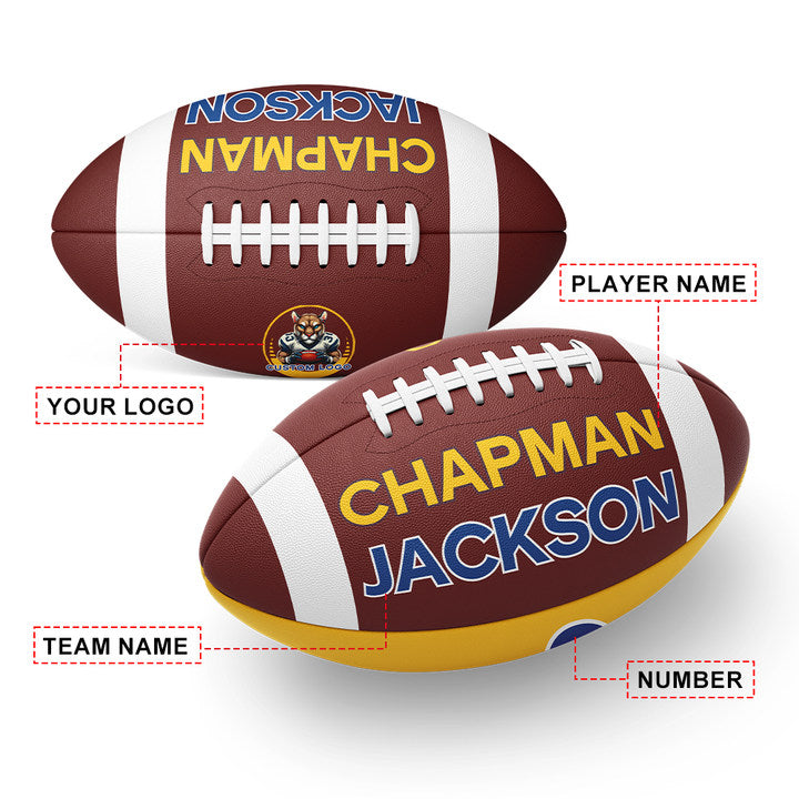 Custom Two Tone Print Team Football For Game Day, Senior Gift, Graduation Gift, Christmas Gift