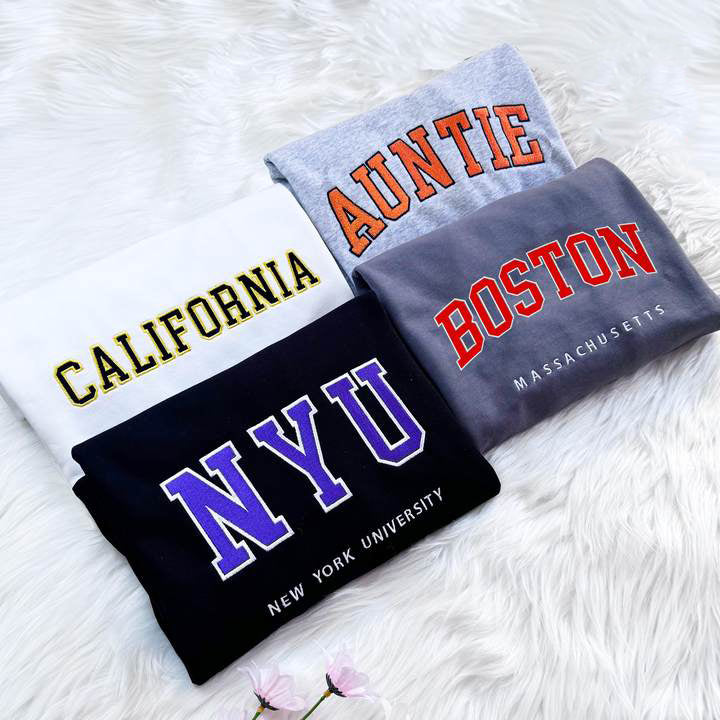 Custom Embroidered Filled University Varsity Sweatshirt