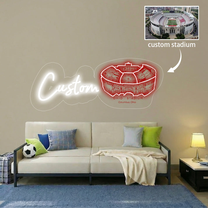 Custom Stadium LED Neon Light | Game Day, Christmas for Sports Fans