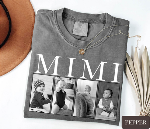 Custom Mimi Comfort Colors Shirt, Personalized Gift For Grandma, Mothers Day