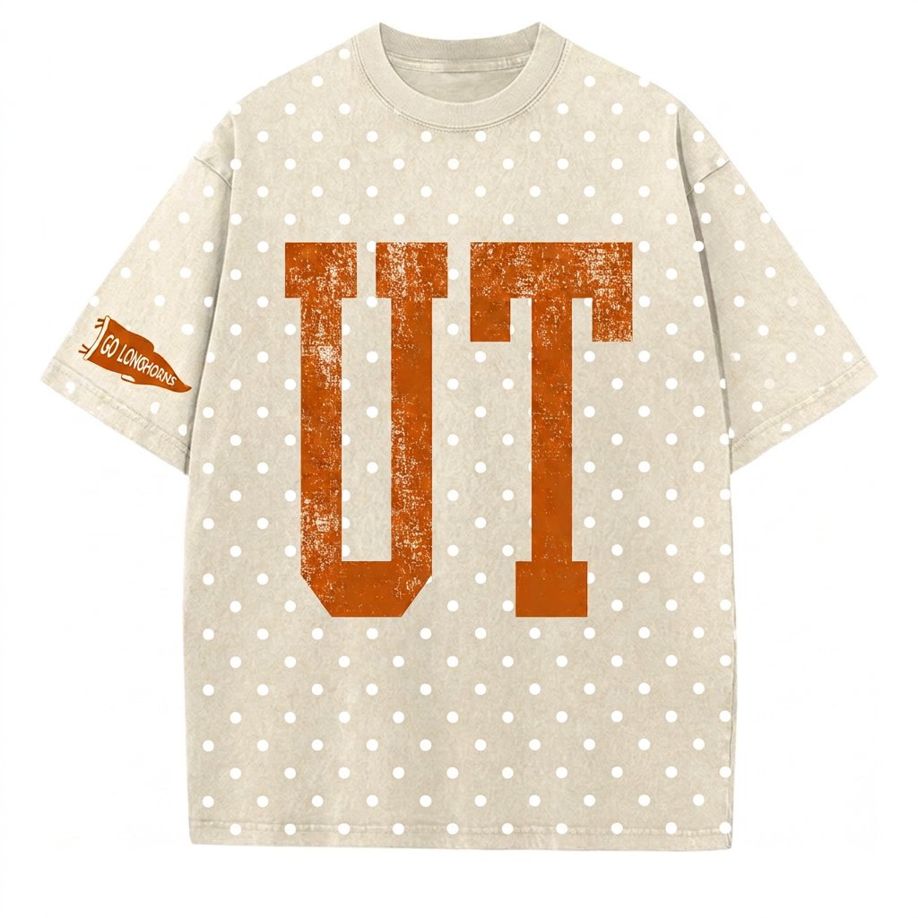 UT - College Team Vintage Polka Dot Washed T-Shirt